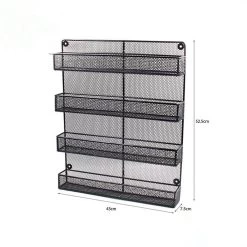 QUVIO Groot Kruidenrek Staal - Ophangbaar - Voor 32 Kruidenpotjes - 4 Laags - Zwart 6 QUVIO Groot Kruidenrek Staal - Ophangbaar - Voor 32 Kruidenpotjes - 4 Laags - Zwart -Voedselopslag Winkel 1200x1200 396