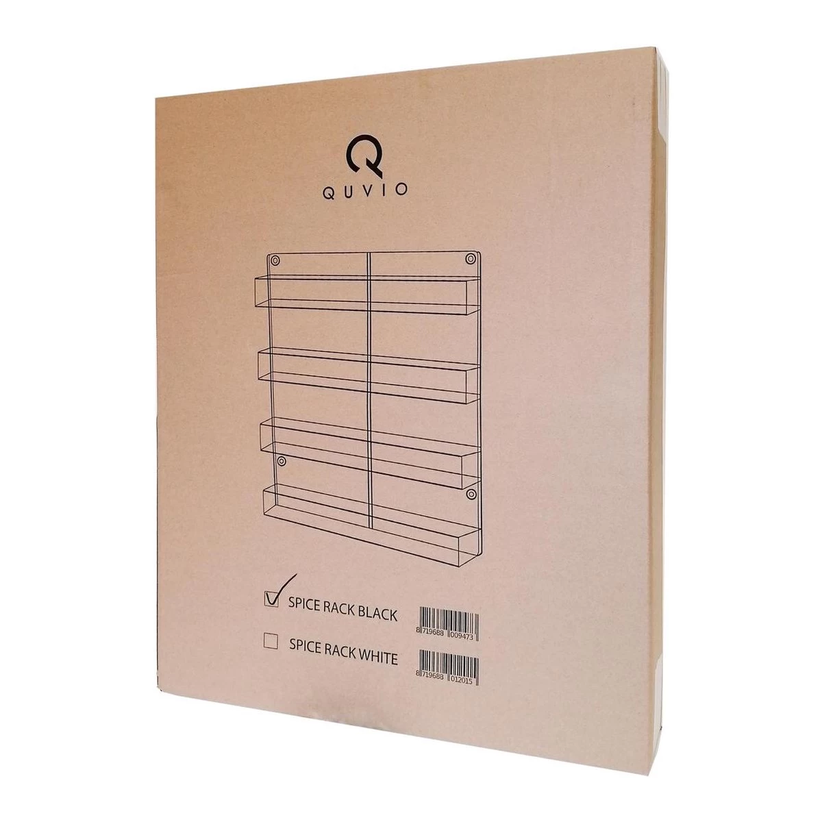 QUVIO Groot Kruidenrek Staal - Ophangbaar - Voor 32 Kruidenpotjes - 4 Laags - Zwart 4 QUVIO Groot Kruidenrek Staal - Ophangbaar - Voor 32 Kruidenpotjes - 4 Laags - Zwart - Afbeelding 4