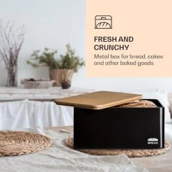 Klarstein Granrosi Oklahoma Broodtrommel - 35,5 X 15,5 X 23 Cm - Brooddoos Met Snijplank - Metaal & Bamboe 8 Klarstein Granrosi Oklahoma Broodtrommel - 35,5 X 15,5 X 23 Cm - Brooddoos Met Snijplank - Metaal & Bamboe -Voedselopslag Winkel 1200x1200 426