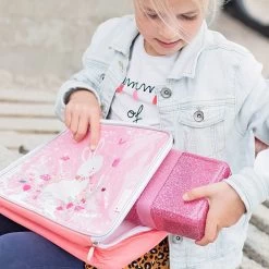 Lunch Box: Glitter - Roze | A Little Lovely Company -Voedselopslag Winkel 1200x1200 450