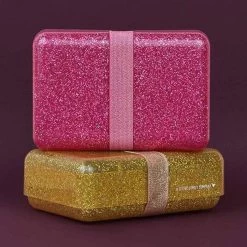 Lunch Box: Glitter - Roze | A Little Lovely Company -Voedselopslag Winkel 1200x1200 451