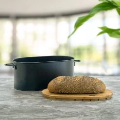 Broodtrommel Met Snijplank - Broodbox - Brood Bewaren - Zwart -Voedselopslag Winkel 1200x1200 469