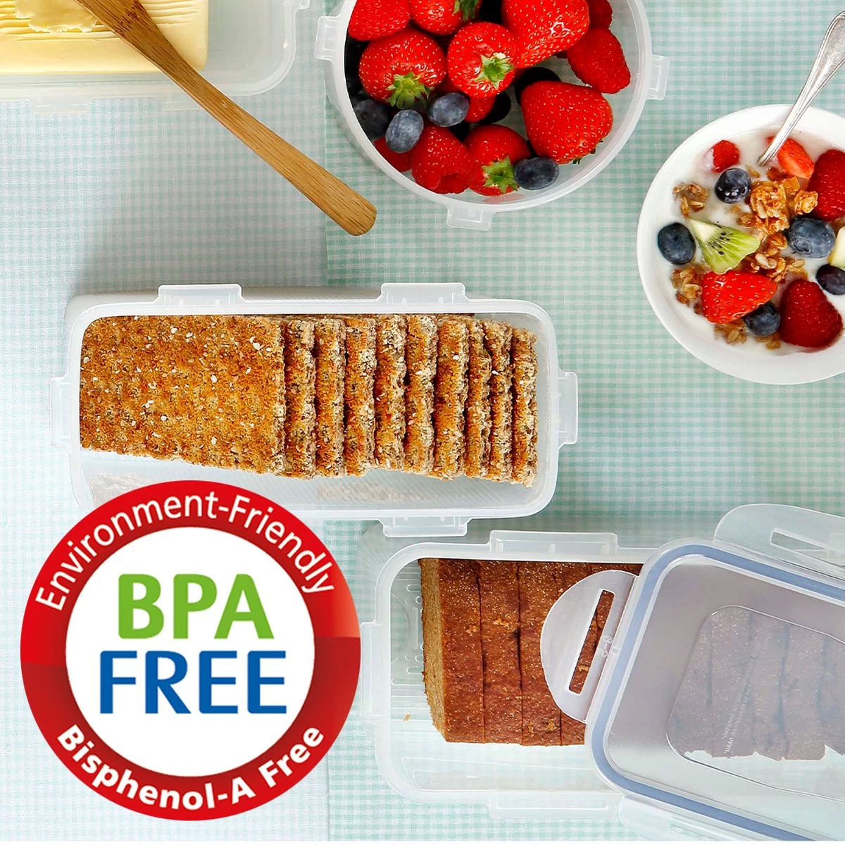 Lock&Lock Vershouddoos - Bewaardoos Met Deksel - Voor Ontbijtkoek Peperkoek En Cake - Cakedoos - 100% Luchtdicht - 2 Liter 12 Lock&Lock Vershouddoos - Bewaardoos Met Deksel - Voor Ontbijtkoek Peperkoek En Cake - Cakedoos - 100% Luchtdicht - 2 Liter - Afbeelding 12