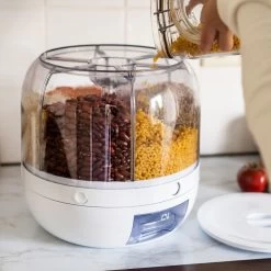 Roterende Voedsel Dispenser - 6 Vakken - Met Doseerschep - BPA Vrij - Handig -Voedselopslag Winkel 1200x1200 503