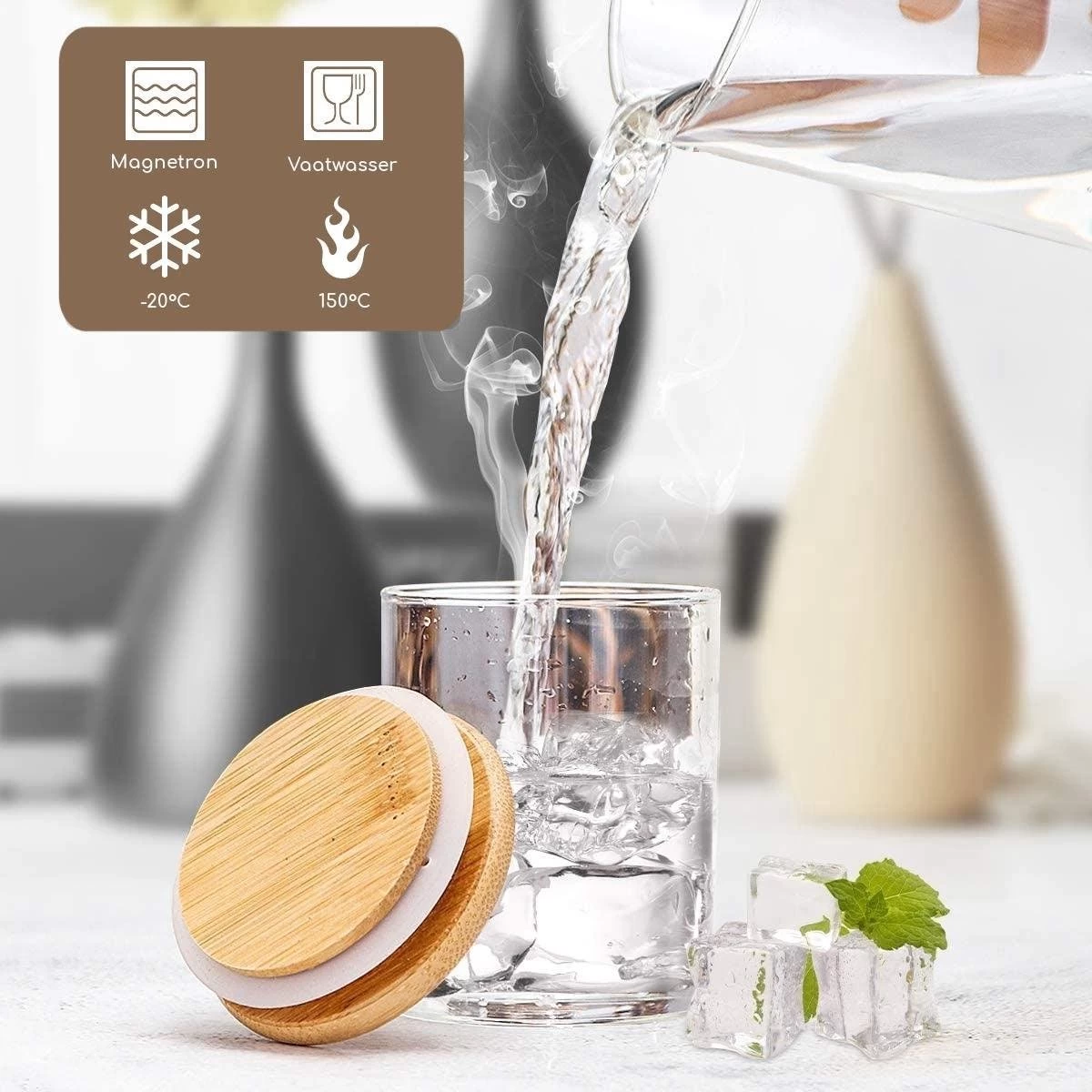 Quality Needz - Voorraadbussen - 250 ML - Glazen Potjes Met Deksel - Kruidenpotjes - 10 Delige Set - BPA-vrij - Gratis Pen & Herschrijfbare Stickers 4 Quality Needz - Voorraadbussen - 250 ML - Glazen Potjes Met Deksel - Kruidenpotjes - 10 Delige Set - BPA-vrij - Gratis Pen & Herschrijfbare Stickers - Afbeelding 4