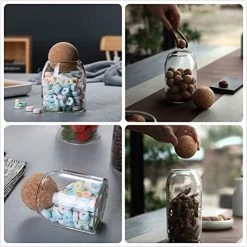 Igoods Helderglazen - Voorraadpot Met Kurkbal - Thee- En Koffiebus Met Bolvormig Houten Deksel - Voedselblikken - Keukenopslag - Opslagpotten 15 Igoods Helderglazen - Voorraadpot Met Kurkbal - Thee- En Koffiebus Met Bolvormig Houten Deksel - Voedselblikken - Keukenopslag - Opslagpotten -Voedselopslag Winkel 1200x1200 542