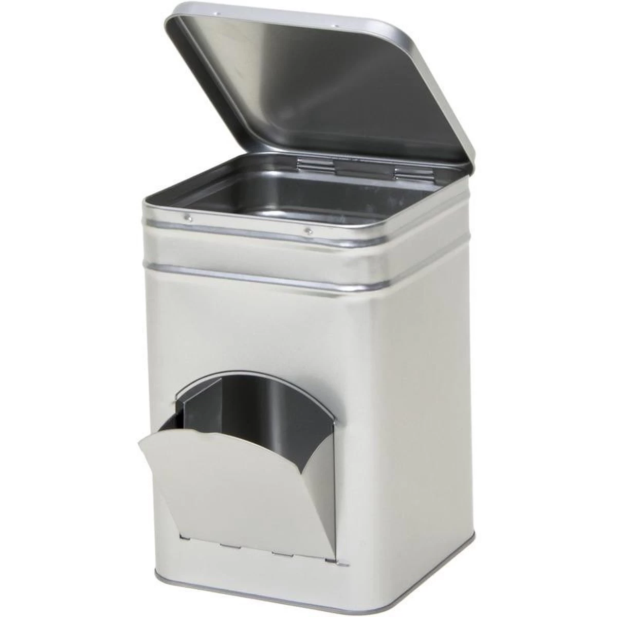 Merkloos 1x Zilver Vierkant Opbergblik/bewaarblik Met Dispenser 21 Cm - Zilveren Koffiecups/suikerklontjes Voorraadblikken - Voorraadbussen Met Dispenser 2 Merkloos 1x Zilver Vierkant Opbergblik/bewaarblik Met Dispenser 21 Cm - Zilveren Koffiecups/suikerklontjes Voorraadblikken - Voorraadbussen Met Dispenser - Afbeelding 2