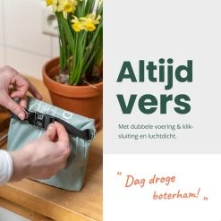 BROODNODIG® - Herbruikbare Boterhamzak - Van 100% Gerecyclede PET-flessen - Ideaal Als Diepvrieszakjes - Lunchzak - Herbruikbaar Boterhamzakje - Foodwrap - Lunchbox - 30x20cm - Zwart -Voedselopslag Winkel 1200x1200 594