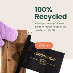 BROODNODIG® - Herbruikbare Boterhamzak - Van 100% Gerecyclede PET-flessen - Ideaal Als Diepvrieszakjes - Lunchzak - Herbruikbaar Boterhamzakje - Foodwrap - Lunchbox - 30x20cm - Zwart -Voedselopslag Winkel 1200x1200 595