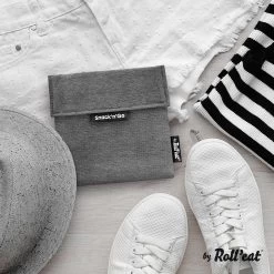 Roll'Eat Snack'n Go Herbruikbaar Boterhamzakje - Grijs -Voedselopslag Winkel 1200x1200 615