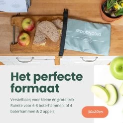 BROODNODIG® - Herbruikbare Boterhamzak - Van 100% Gerecyclede PET-flessen - Ideaal Als Diepvrieszakjes - Lunchzak - Herbruikbaar Boterhamzakje - Foodwrap - Lunchbox - 30x20cm - Pastel Groen -Voedselopslag Winkel 1200x1200 619