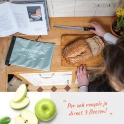 BROODNODIG® - Herbruikbare Boterhamzak - Van 100% Gerecyclede PET-flessen - Ideaal Als Diepvrieszakjes - Lunchzak - Herbruikbaar Boterhamzakje - Foodwrap - Lunchbox - 30x20cm - Pastel Groen -Voedselopslag Winkel 1200x1200 623