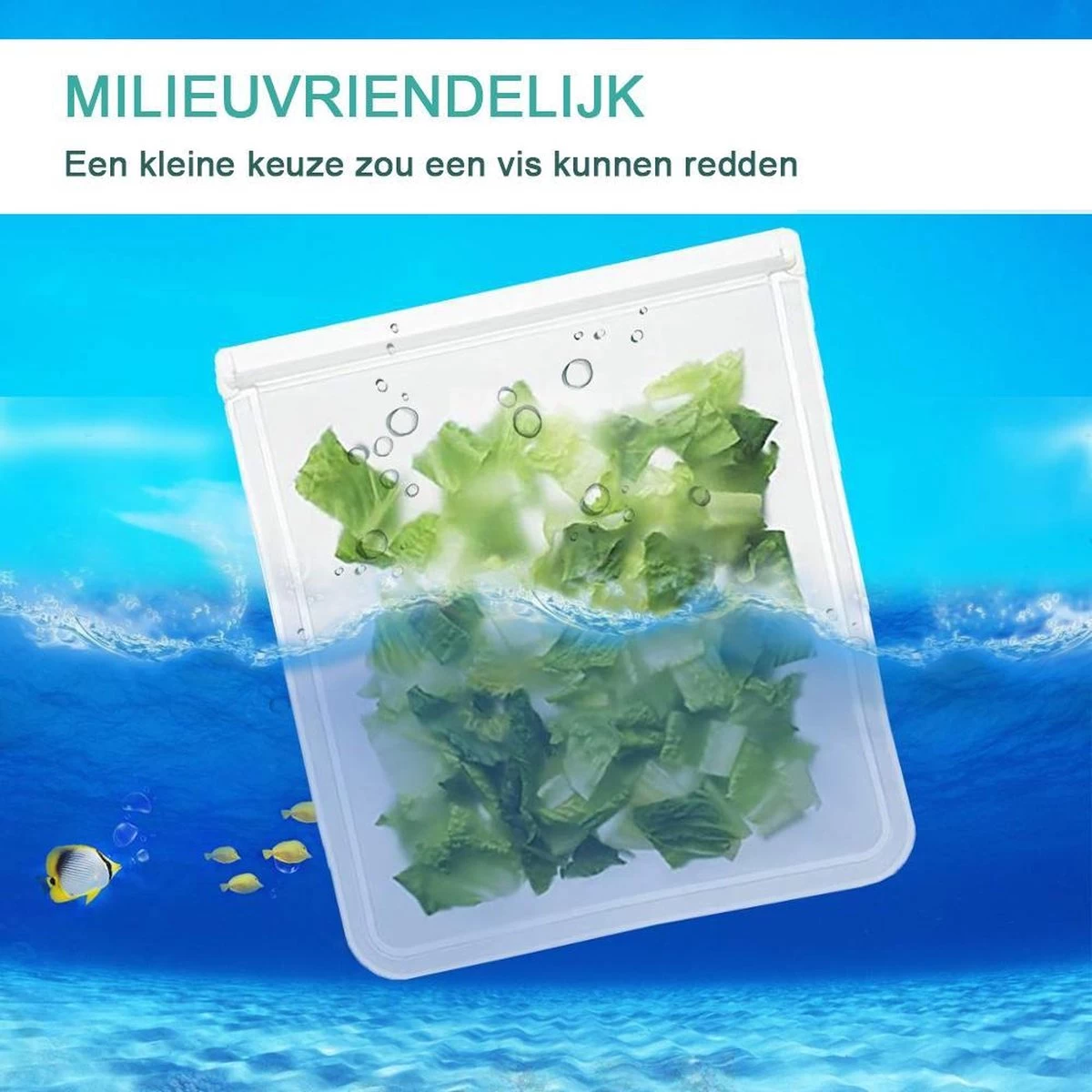 Siliconen Vershoudzakken | Diepvrieszakken | Set Van 10 | Duurzaam | Herbruikbaar Boterhamzakje | Mealprep 4 Siliconen Vershoudzakken | Diepvrieszakken | Set Van 10 | Duurzaam | Herbruikbaar Boterhamzakje | Mealprep - Afbeelding 4