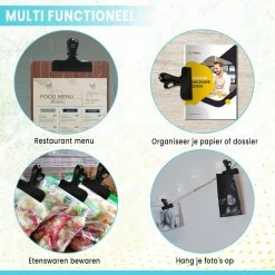 Bangosa® Vershoudclips - Afsluitclips - Vershoud Knijpers -Zaksluiter - Vershoudklemmen - RVS - 10 Stuks -Voedselopslag Winkel 1200x1200 652