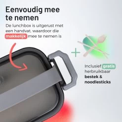 Triple J® Lunchbox - Broodtrommel - Lucht- & Lekvrij - Incl. Bestek - Magnetron & Vaatwasser Bestendig -Voedselopslag Winkel 1200x1200 72