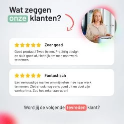 Triple J® Lunchbox - Broodtrommel - Lucht- & Lekvrij - Incl. Bestek - Magnetron & Vaatwasser Bestendig -Voedselopslag Winkel 1200x1200 75