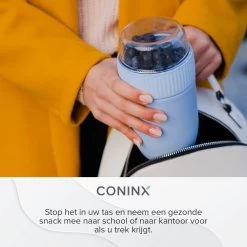 Coninx Yoghurtbeker To Go - Muesli Beker To Go - Lunchbeker - Mueslibeker 640ml ( 450ml+190ml ) - Blauw 19 Coninx Yoghurtbeker To Go - Muesli Beker To Go - Lunchbeker - Mueslibeker 640ml ( 450ml+190ml ) - Blauw -Voedselopslag Winkel 1200x1200 94
