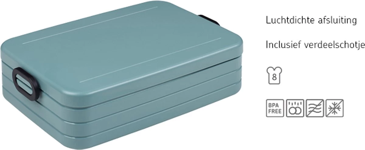 Mepal – Lunchbox Take A Break Large – Geschikt Voor 8 Boterhammen – Nordic Green – Lunchbox Voor Volwassenen 2 Mepal – Lunchbox Take A Break Large – Geschikt Voor 8 Boterhammen – Nordic Green – Lunchbox Voor Volwassenen - Afbeelding 2