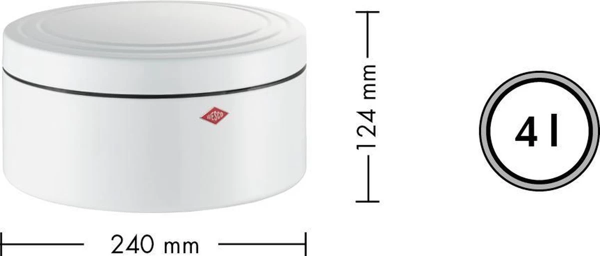 Wesco Koektrommel 4l Zwart 4 Wesco Koektrommel 4l Zwart - Afbeelding 4