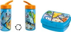 Stor Pokemon - Broodtrommel - Lunchbox - Pokemon - Blauw - Schoolspullen - Drinkbeker