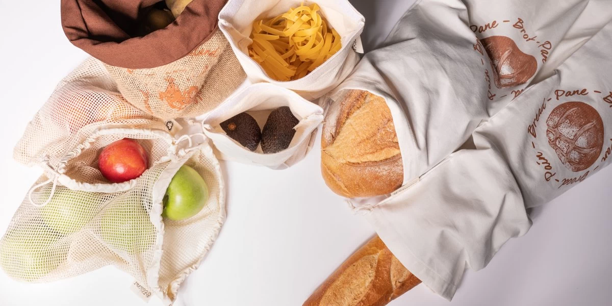 Elicious® - Broodzak - Herbruikbaar - Biologisch Katoen - GOTS Certificaat - Wasbaar - Zero Waste - Herbruikbare Zak 3 Elicious® - Broodzak - Herbruikbaar - Biologisch Katoen - GOTS Certificaat - Wasbaar - Zero Waste - Herbruikbare Zak - Afbeelding 3