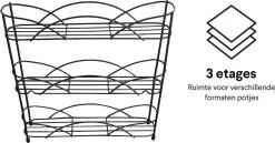 Zindoo - Kruidenrek - Standaard - 3-laags - Ophangbaar - 18 Kruiden Potjes - Anti-slip Pootjes - Spice Rack - Specerijenrek - Keukenorganizer - Keukenaccessoires -Voedselopslag Winkel 1200x628 2