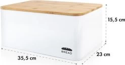 Oklahoma Broodtrommel Metaal 35,5x15,5x23 Cm Bamboe Deksel Snijplank -Voedselopslag Winkel 1200x628 3