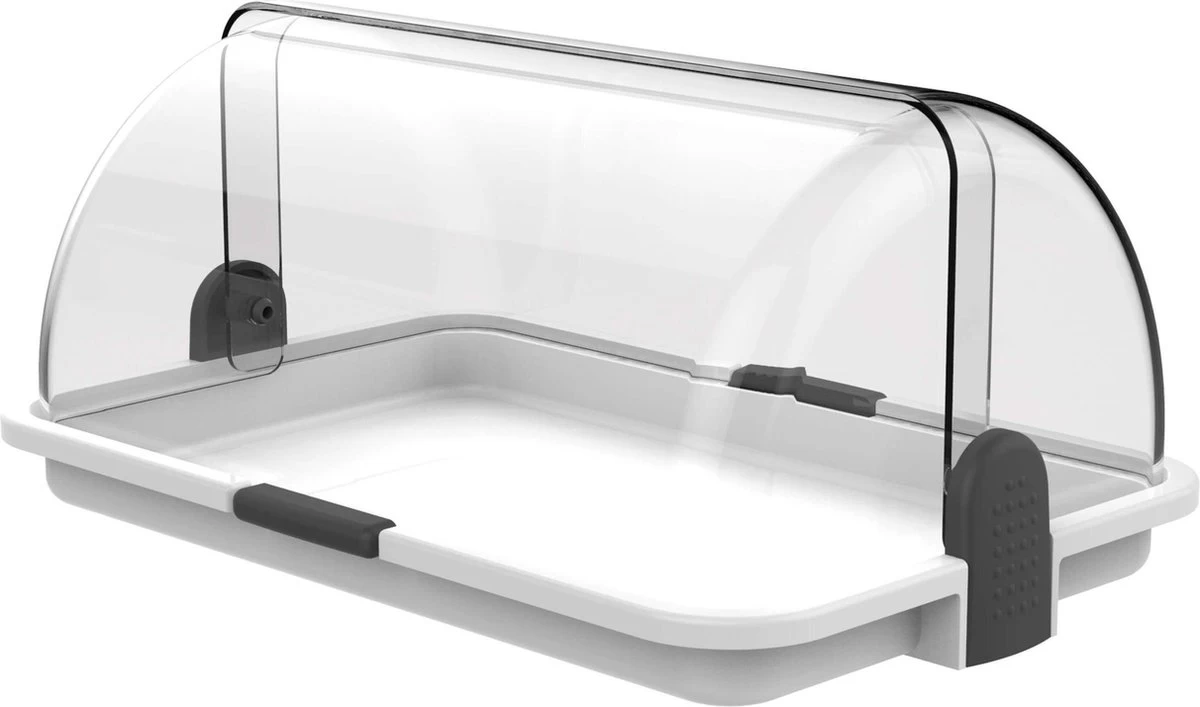 Biesse Broodtrommel - Met Schuifdeksel - Transparant -brooddoos 2 Biesse Broodtrommel - Met Schuifdeksel - Transparant -brooddoos - Afbeelding 2