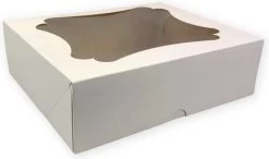 Merkloos Taartdozen 25 Stuks - 20x16,5x6cm - Tartdoos Met Venster - Cupcake Doos - Cake Box - Cake Boxes - Kartonnen Taartdozen - Karton Taartdoos - Taart Doos - Kartonnen Doosjes - Box With Window - Cake Doos - Cake Box - Wit Taartdoos -witte Dozen -koekjes