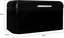 QUVIO Broodtrommel - Brooddoos - Brood Bewaren - Vershouddoos Voor Brood - Brooddoos - Klepdeksel - Scharnierdeksel - Zwart - Ijzer - 9,5 Liter Inhoud - 20 X 30 X 16 Cm 6 QUVIO Broodtrommel - Brooddoos - Brood Bewaren - Vershouddoos Voor Brood - Brooddoos - Klepdeksel - Scharnierdeksel - Zwart - Ijzer - 9,5 Liter Inhoud - 20 X 30 X 16 Cm -Voedselopslag Winkel 1200x715