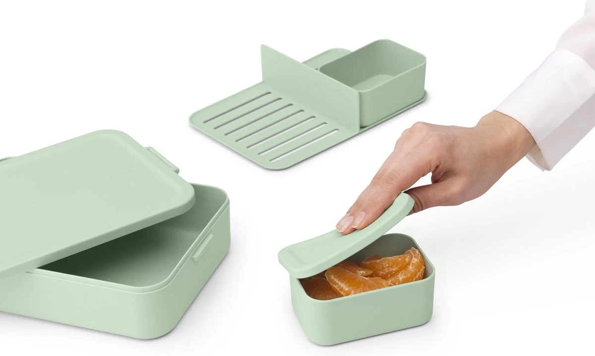 Brabantia Make & Take Bento Lunchbox Incl Bentobox- Large - Kunststof - Jade Green 8 Brabantia Make & Take Bento Lunchbox Incl Bentobox- Large - Kunststof - Jade Green - Afbeelding 8