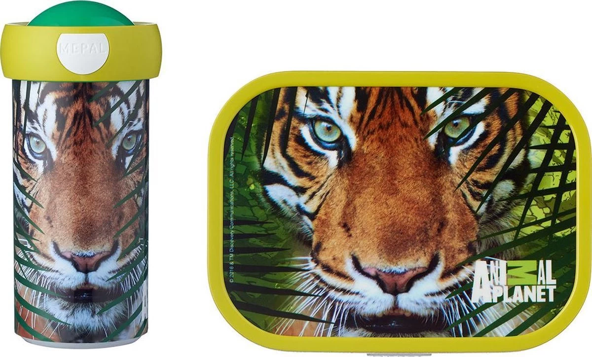 Mepal – Lunchset Campus (sb + Lb) – Schoolbeker En Broodtrommel Voor Kinderen – Animal Planet Tiger – Bento Box - Lekvrij 1 Mepal – Lunchset Campus (sb + Lb) – Schoolbeker En Broodtrommel Voor Kinderen – Animal Planet Tiger – Bento Box - Lekvrij