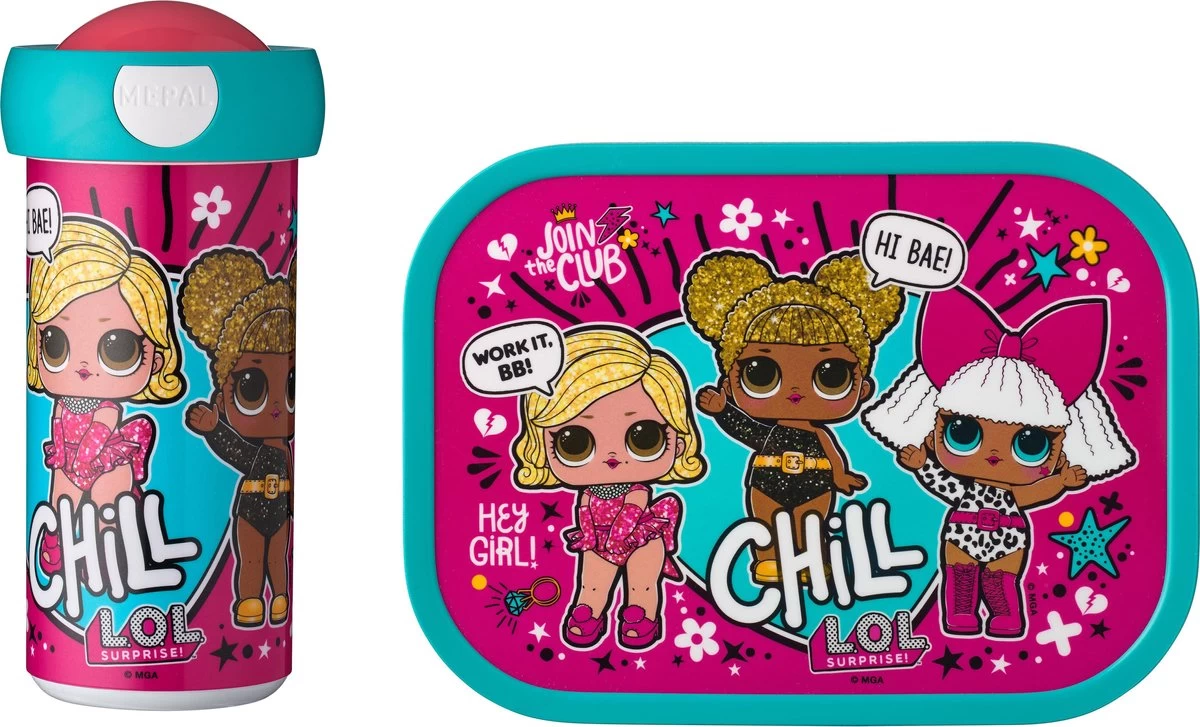 Mepal – Lunchset Campus (sb + Lb) – Schoolbeker En Broodtrommel Voor Kinderen – LOL Surprise– Bento Box - Lekvrij 1 Mepal – Lunchset Campus (sb + Lb) – Schoolbeker En Broodtrommel Voor Kinderen – LOL Surprise– Bento Box - Lekvrij