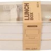 Bento Lunchbox - Lunchtrommel 900ml 3 Laags - Inclusief Bestek - Beige - Opline