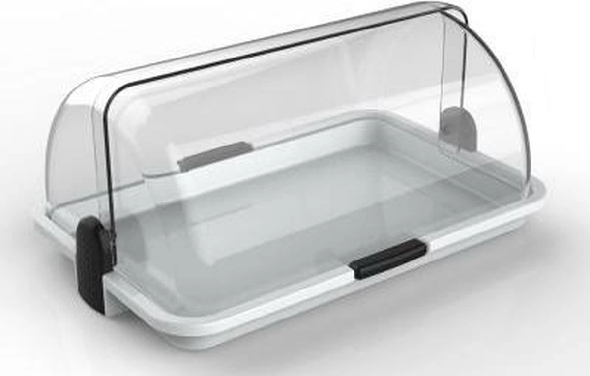 Biesse Broodtrommel - Met Schuifdeksel - Transparant -brooddoos 1 Biesse Broodtrommel - Met Schuifdeksel - Transparant -brooddoos