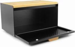 Luxe Broodtrommel Zwart Met Bamboe - Brood Bewaardoos - 36x21x21CM - Rechthoekig -Voedselopslag Winkel 1200x770