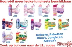Broodtrommel + Drinkfles Unicorn | Lunchbox Voor Kinderen | Eenhoorn Roze LS03a -Voedselopslag Winkel 1200x789