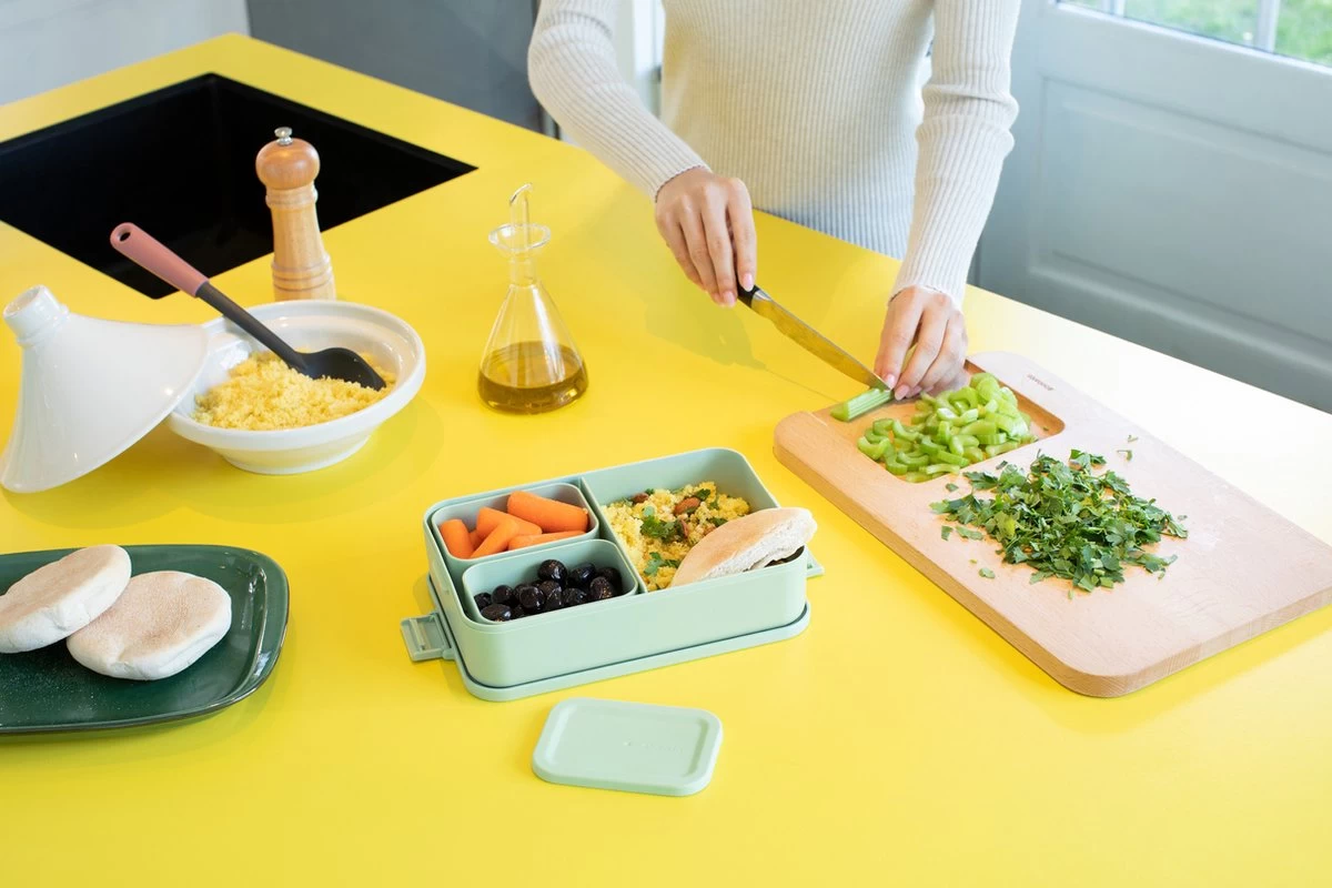 Brabantia Make & Take Bento Lunchbox Incl Bentobox- Large - Kunststof - Jade Green 14 Brabantia Make & Take Bento Lunchbox Incl Bentobox- Large - Kunststof - Jade Green - Afbeelding 14