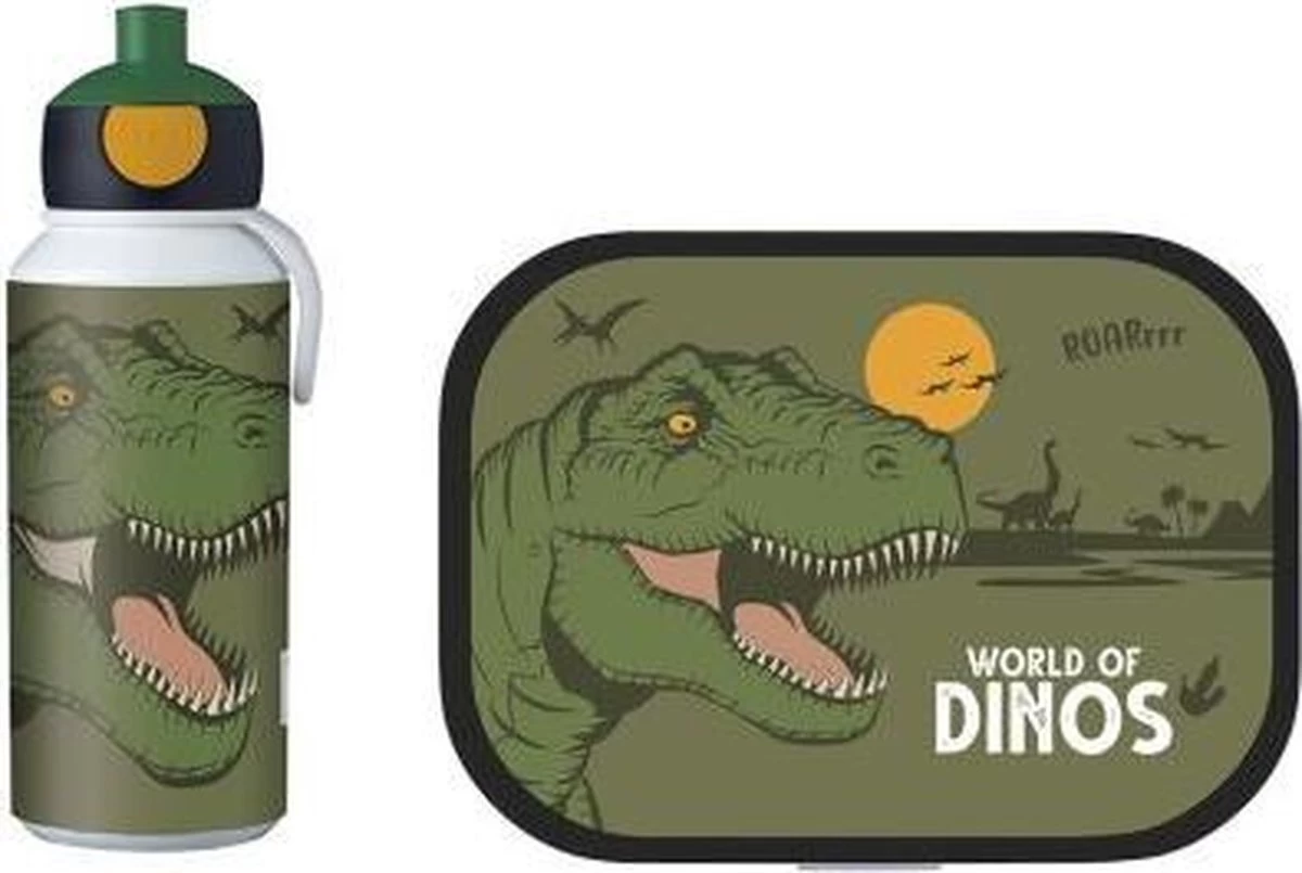 Mepal – Lunchset Campus (pu + Lb) – Pop-up Drinkfles En Broodtrommel Voor Kinderen – Dino – Bento Box – Lekvrij 1 Mepal – Lunchset Campus (pu + Lb) – Pop-up Drinkfles En Broodtrommel Voor Kinderen – Dino – Bento Box – Lekvrij