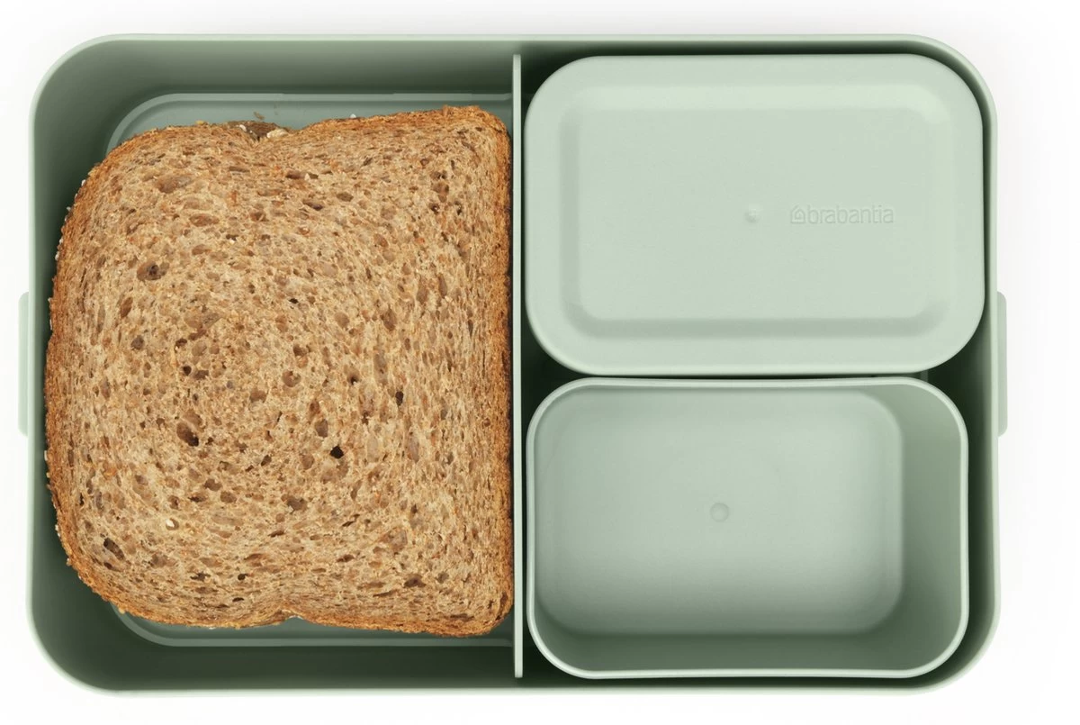 Brabantia Make & Take Bento Lunchbox Incl Bentobox- Large - Kunststof - Jade Green 4 Brabantia Make & Take Bento Lunchbox Incl Bentobox- Large - Kunststof - Jade Green - Afbeelding 4