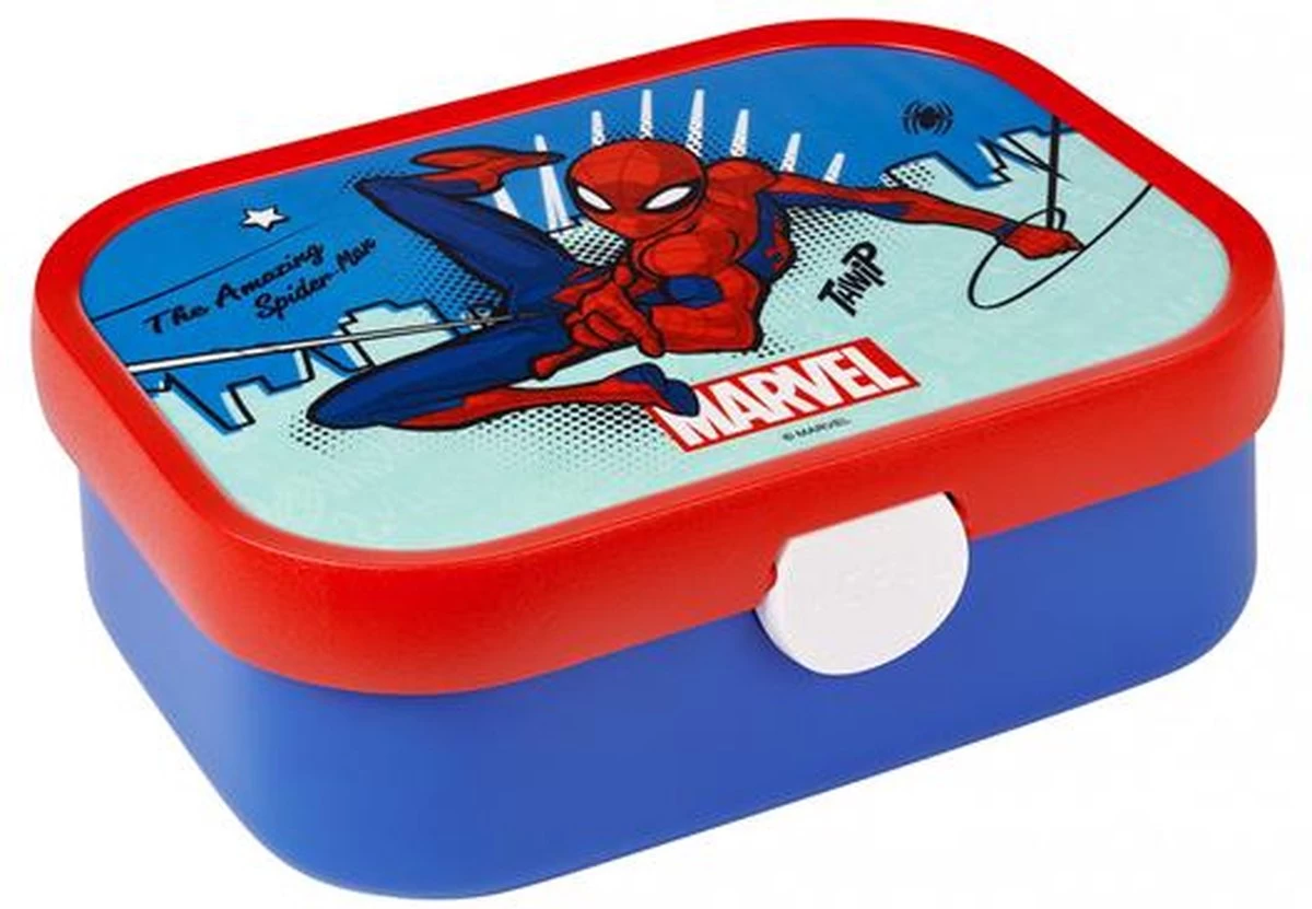 Mepal – Lunchbox Campus – Broodtrommel Voor Kinderen – Spiderman - Bento Box - Geschikt Voor 4 Boterhammen 2 Mepal – Lunchbox Campus – Broodtrommel Voor Kinderen – Spiderman - Bento Box - Geschikt Voor 4 Boterhammen - Afbeelding 2