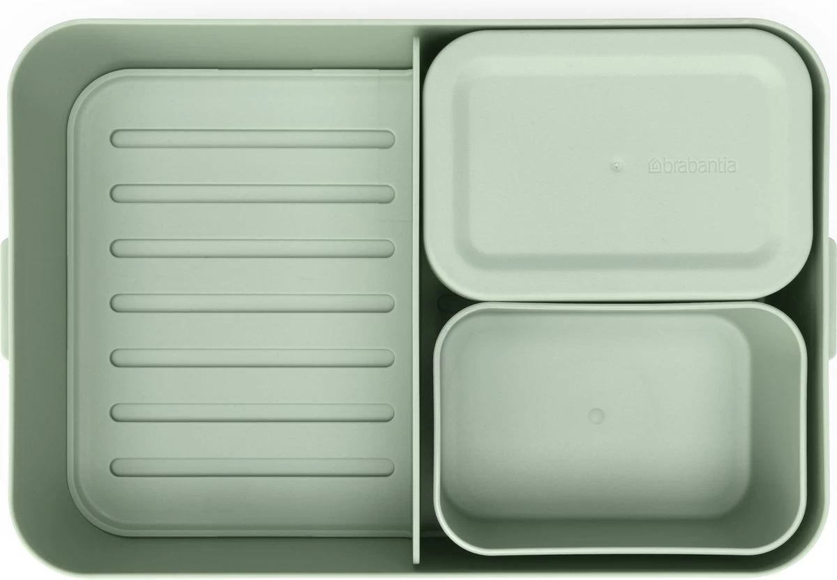 Brabantia Make & Take Bento Lunchbox Incl Bentobox- Large - Kunststof - Jade Green 3 Brabantia Make & Take Bento Lunchbox Incl Bentobox- Large - Kunststof - Jade Green - Afbeelding 3