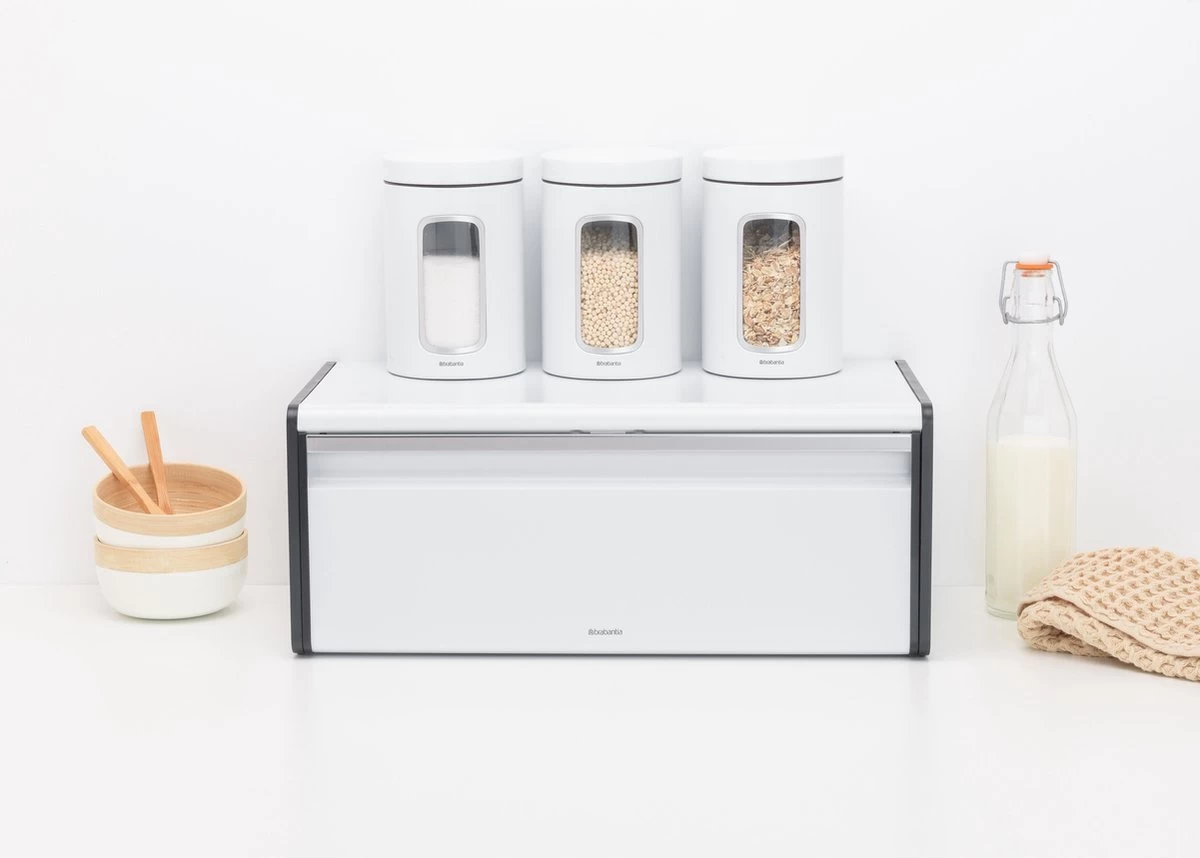 Brabantia Broodtrommel - Met Klepdeksel - White 7 Brabantia Broodtrommel - Met Klepdeksel - White - Afbeelding 7