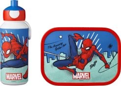Mepal – Lunchset Campus (pu + Lb) – Pop-up Drinkfles En Broodtrommel Voor Kinderen – Spiderman – Bento Box – Lekvrij