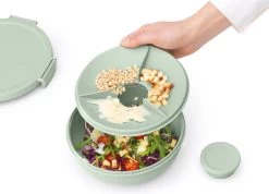Brabantia Make & Take Salade Lunchbox - 1,3 L - Kunststof - Jade Green -Voedselopslag Winkel 1200x866