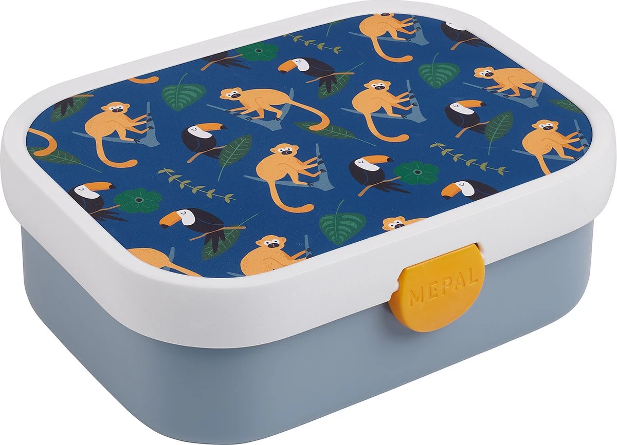 Mepal – Lunchset Campus (pu + Lb) – Pop-up Drinkfles En Broodtrommel Voor Kinderen – Jungle – Bento Box – Lekvrij 2 Mepal – Lunchset Campus (pu + Lb) – Pop-up Drinkfles En Broodtrommel Voor Kinderen – Jungle – Bento Box – Lekvrij - Afbeelding 2