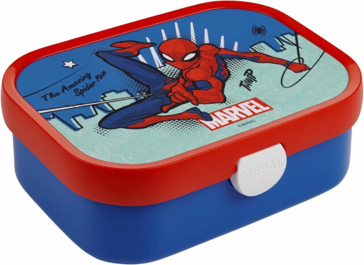 Mepal – Lunchbox Campus – Broodtrommel Voor Kinderen – Spiderman - Bento Box - Geschikt Voor 4 Boterhammen 1 Mepal – Lunchbox Campus – Broodtrommel Voor Kinderen – Spiderman - Bento Box - Geschikt Voor 4 Boterhammen