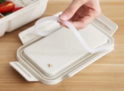 BentoBros® Duurzame Bento Box - Broodtrommel - Lunchtrommel - Lunchbox - Lunchset Voor Kinderen - Brooddoos - Duurzaam Hout - Inclusief Bestek - Voor Volwassenen En Kinderen - 0,85 Liter - Geschikt Voor Magnetron, Vriezer En Vaatwasser - Beige -Voedselopslag Winkel 1200x884 3