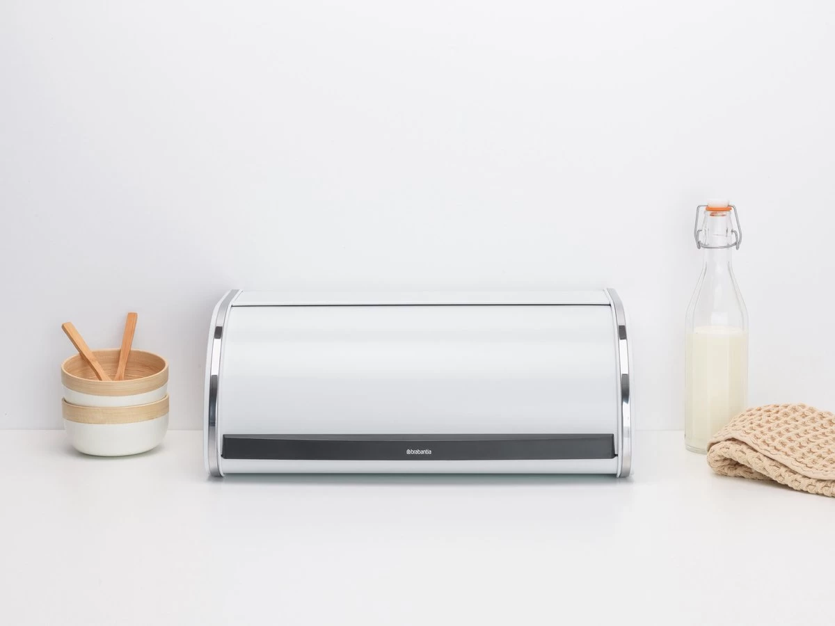 Brabantia Broodtrommel - Met Schuifdeksel - White 2 Brabantia Broodtrommel - Met Schuifdeksel - White - Afbeelding 2