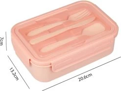 Consumerce® Premium Lunchbox Met 3 Vakken En Bestek Roze – Lunchbox Volwassenen – Japanse Bento Box – Lunchbox Kinderen – Lunchbox Volwassenen Compartimenten – Brooddoos Volwassenen – Broodtrommel – Lunchtrommel – Salade Lunchbox – Saladebox -Voedselopslag Winkel 1200x909 10